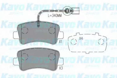 KAVO PARTS bp6629 -  Комплект тормозных колодок, дисковый тормоз